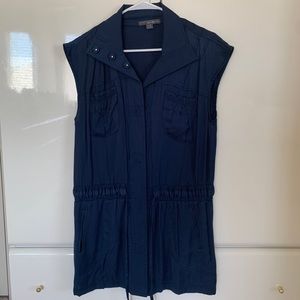 Navy blue long top